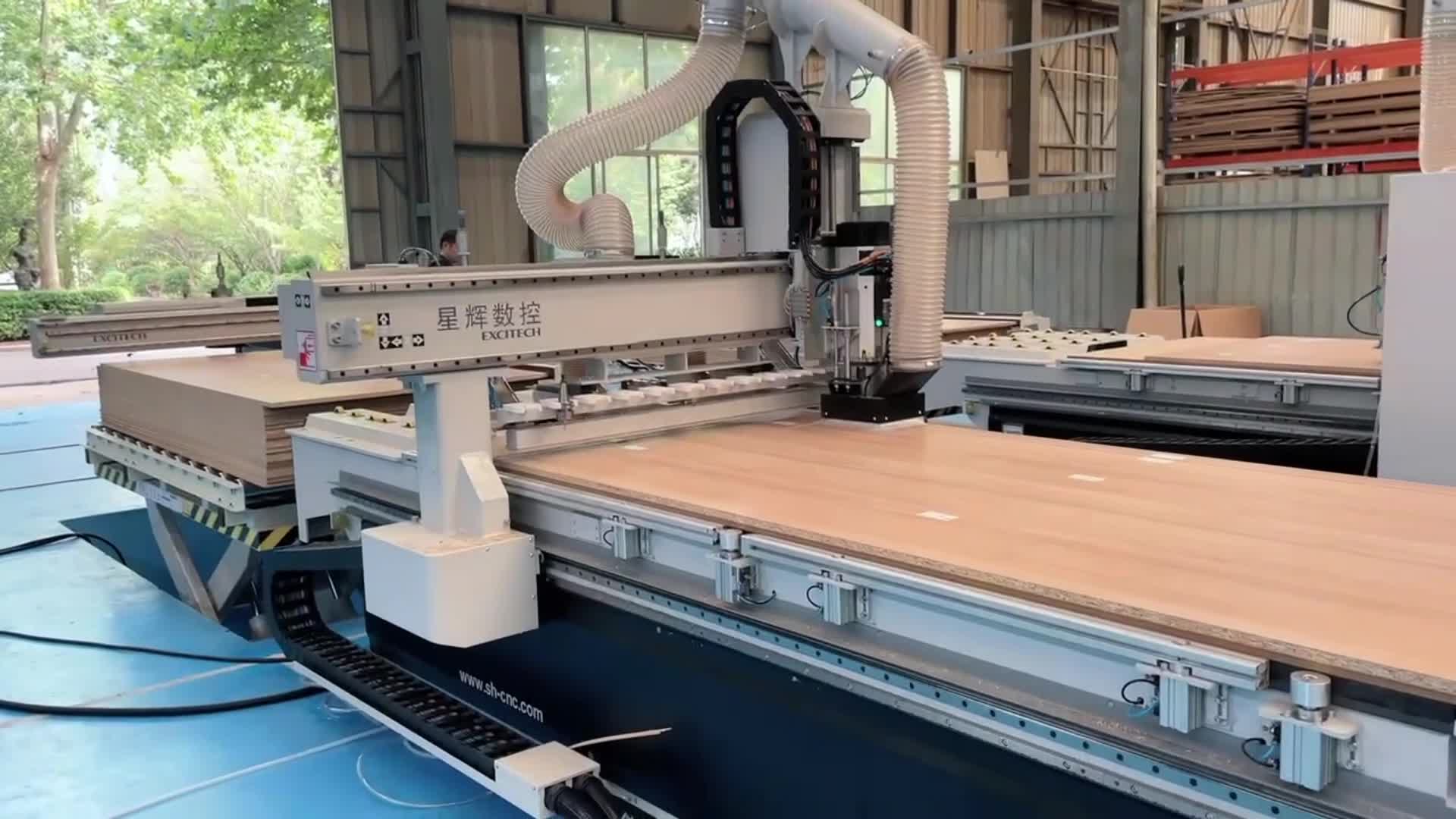 Scopri il centro di lavorazione del taglio senza polvere e costruisci la tua fabbrica di mobili!