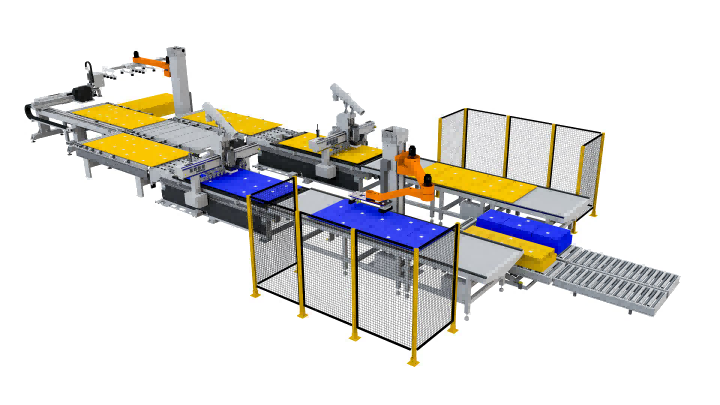 Eccitech Nesting Cell con robot 5cm Vision Gripping & Stacking.